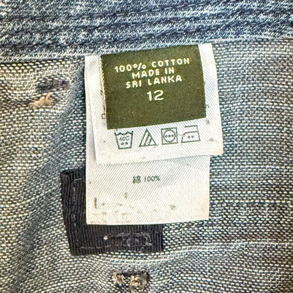 Eddie Bauer Mercer Fit Cargo Denim Shorts US 12 Relaxed Utility Outdoor Revival - Picture 9 of 10